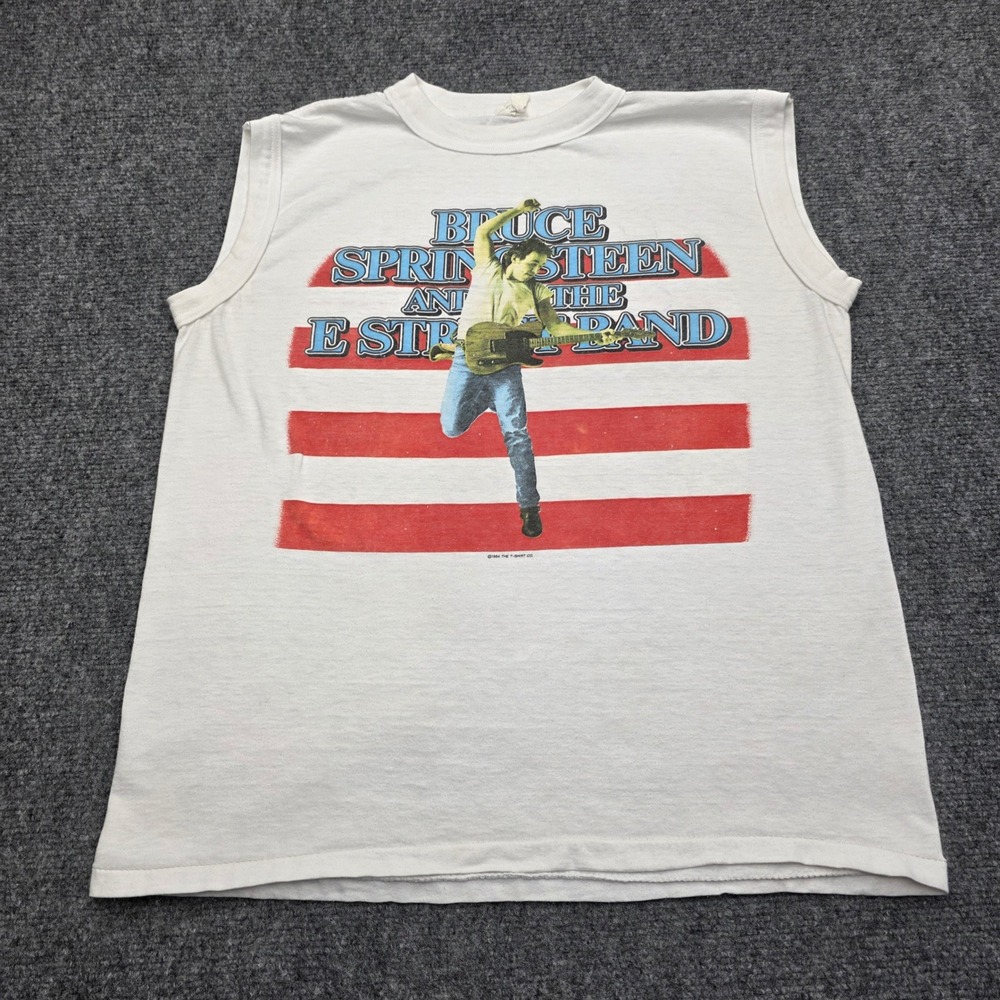Vintage 1984 Bruce Springsteen Born In The USA Tour Muscle Shirt Sleeveless OG - Picture 2 of 7